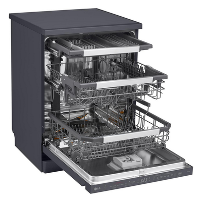 LG TrueSteam DF587HMS QuadWash WiFi Connected Full Size Dishwasher 14 Place Settings Matte Black