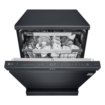 LG TrueSteam DF587HMS QuadWash WiFi Connected Full Size Dishwasher 14 Place Settings Matte Black