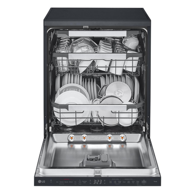 LG TrueSteam DF587HMS QuadWash WiFi Connected Full Size Dishwasher 14 Place Settings Matte Black
