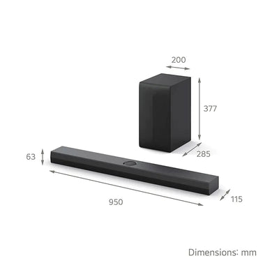 LG US70TY 3.1.1 Channel Dolby Atmos Soundbar with Subwoofer