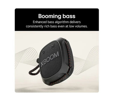 LG XG2T xboom Go Portable Wireless Speaker with Bluetooth Military Grade - Black