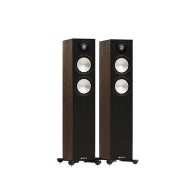 Mission 778X Integrated Amplifier Black with Monitor Audio Bronze 300 7G Floorstanding Speakers Walnut Pair HiFi Package