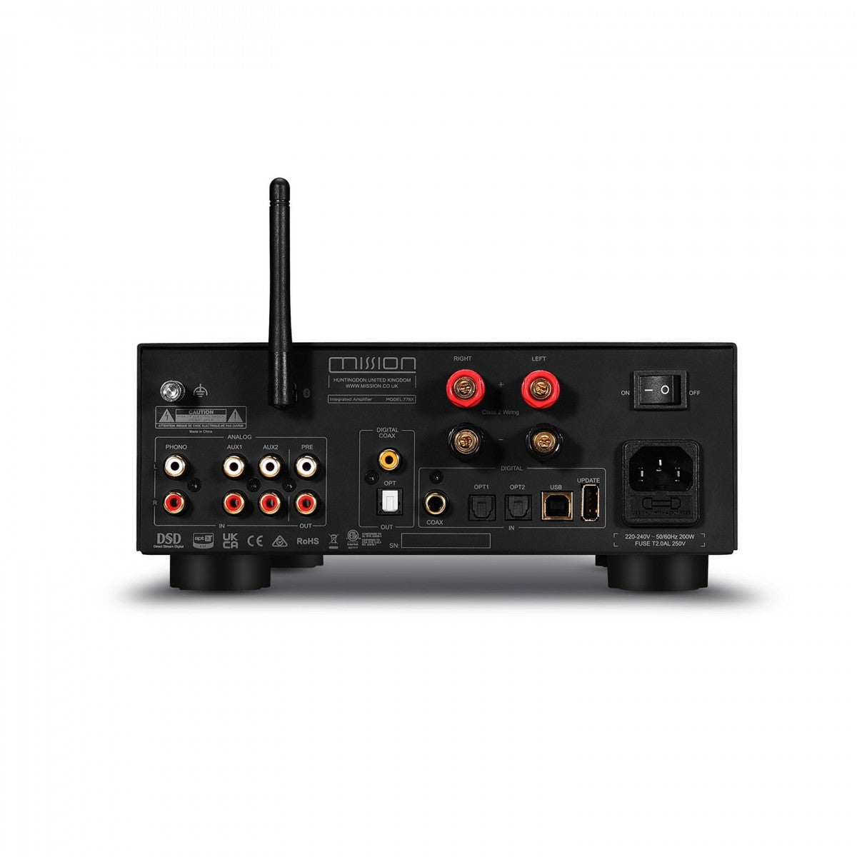 Mission 778X Integrated Amplifier with Bowers & Wilkins 606 S3 Standmount Speakers Pair - Black