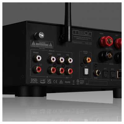 Mission 778X Integrated Amplifier with Monitor Audio Bronze 300 7G Floorstanding Speakers Pair HiFi Package - Black