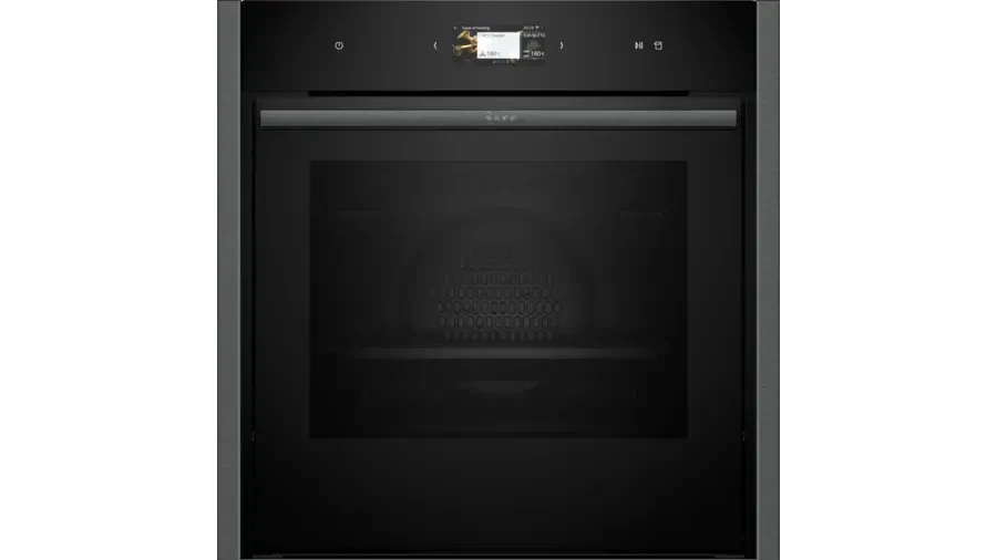 Neff B64FS31G0B N90 Slide and Hide Built-In Electric Single Oven Graphite