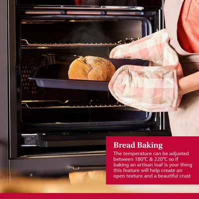 Neff B6ACH7AG7B N50 Slide & Hide Wifi Connected 60cm Built In Electric Single Oven with Pyrolytic Cleaning Graphite A+ Rated