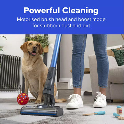 Numatic Henry Quick Pet Cordless Stick Vacuum Cleaner up to 60 Minutes Run Time - Blue 916634