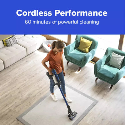 Numatic Henry Quick Pet Cordless Stick Vacuum Cleaner up to 60 Minutes Run Time - Blue 916634