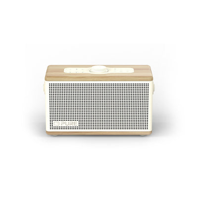 Pure Classic Aura Portable Bluetooth Speaker with Ambient Lighting - Cotton White Oak