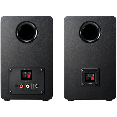 Roberts Stylus Luxe Turntable with Audio Technica AT-SP3X Powered Bookshelf Speakers HiFi Package