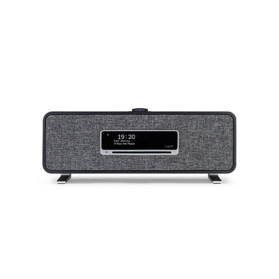 Ruark R3S Music System In Satin Charcoal Lacquer with Slate Grey Fabric Grille NEW