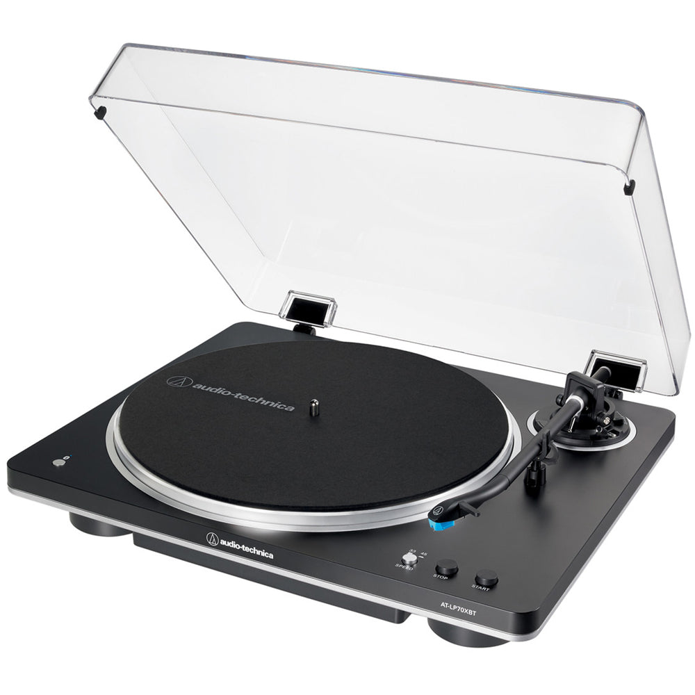 Ruark R410 Music System Charcoal with R-CD100 CD Player & Audio Technica AT-LP70XBT Automatic Wireless BT Turntable - Black