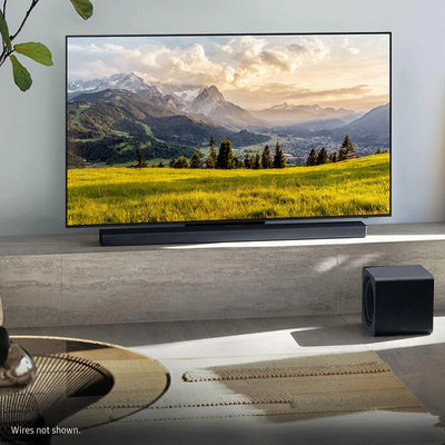 Samsung QE65S95FATXXU 65 Inch OLED S95F 4K UHD HDR Smart AI TV with HW-QS700F 3.1.2ch Q-Series Soundbar Bundle
