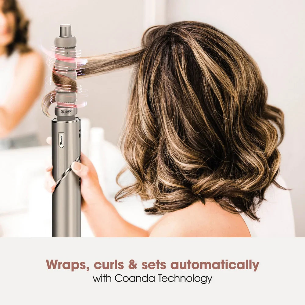 Shark FlexStyle HD426SLUK Air Styler and Hair Dryer for Straight & Wavy Hair - Stone