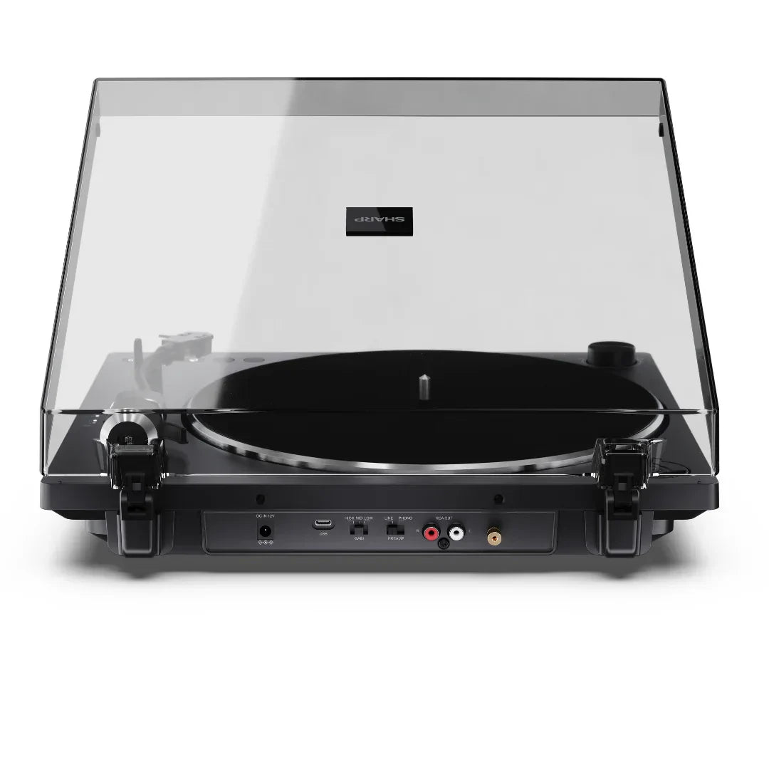 Sharp RP-TT100 Fully Automatic Belt Drive Bluetooth Turntable with Built-in Preamp Black