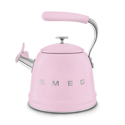 Smeg WKF01PK Retro 50s Style Whistling Hob Kettle Pink