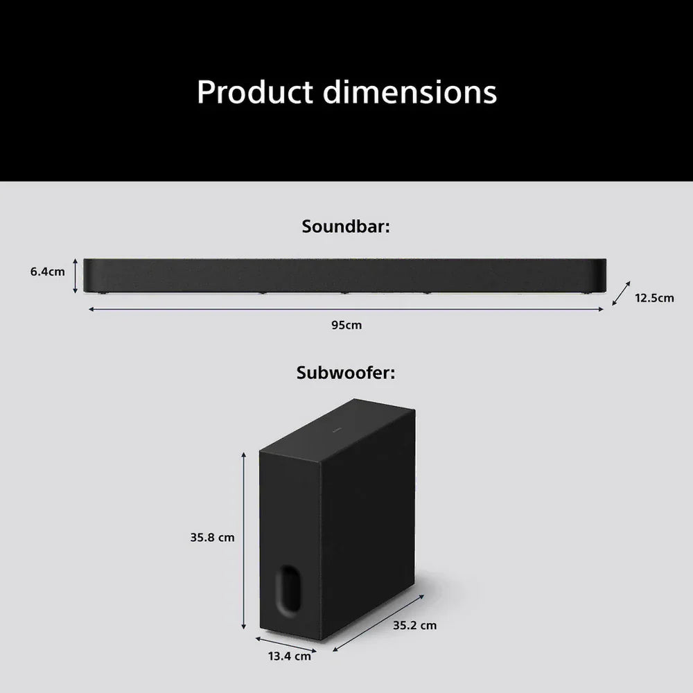 Sony BRAVIA Theatre Bar 7 + S (HTA7100KIT) Dolby Atmos Soundbar with SASW7 100W Subwoofer