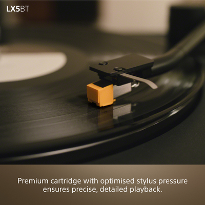 Sony PSLX5BT.CEK Fully Automatic Belt Drive Wireless Bluetooth Turntable with Auto Playback Pure Black