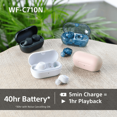 Sony WFC-710N Wireless Noise Cancelling Bluetooth Earbuds White