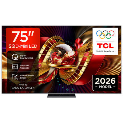 TCL 75C8L-UK 75 Inch C8L 4K Ultra HD HDR Premium SQD-Mini LED Smart Google TV 2026
