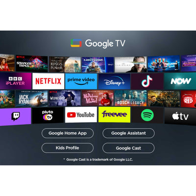 TCL 75T8C-UK 75 Inch T8C 4K QLED Ultra HD HDR Smart Google TV with 144Hz Motion Clarity Pro and Onkyo 2.1 sound