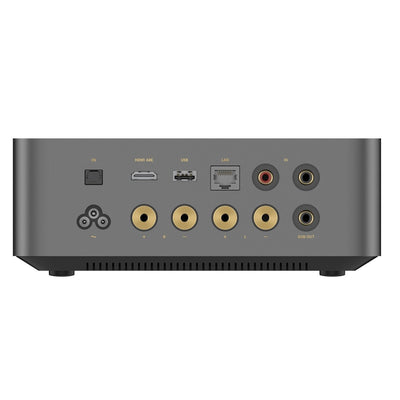 WiiM Amp Ultra Streaming Amplifier Space Grey with Acoustic Energy AE300 MKII Bookshelf Speakers Black