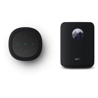 WiiM SOUND Wireless Multiroom Smart Speaker PAIR with Display - Black